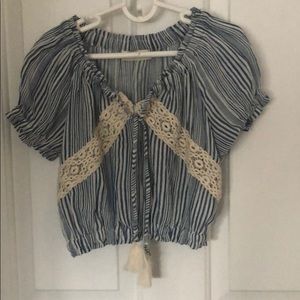 Striped Pheasant Top for Girl